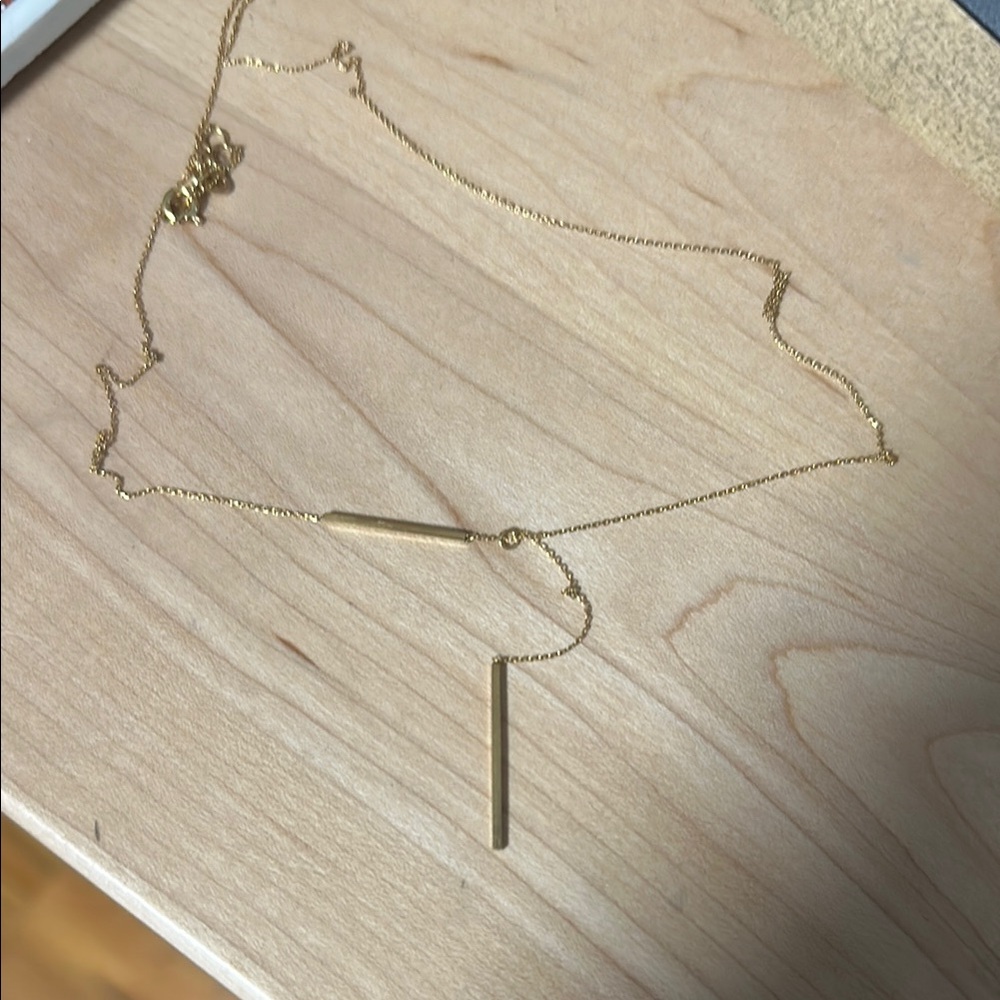 Elegant Gold Bar Necklace